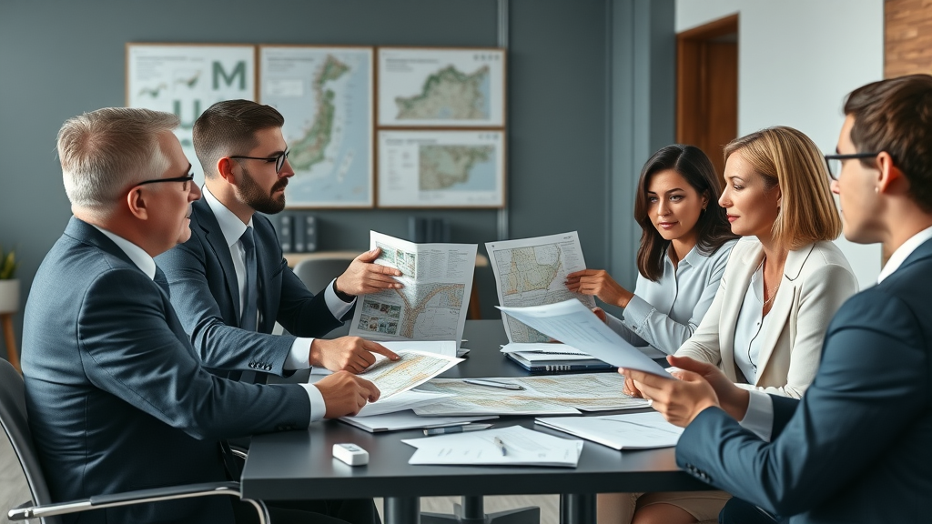 collaborative conveyancing team discussing a complex property transaction in Newcastle