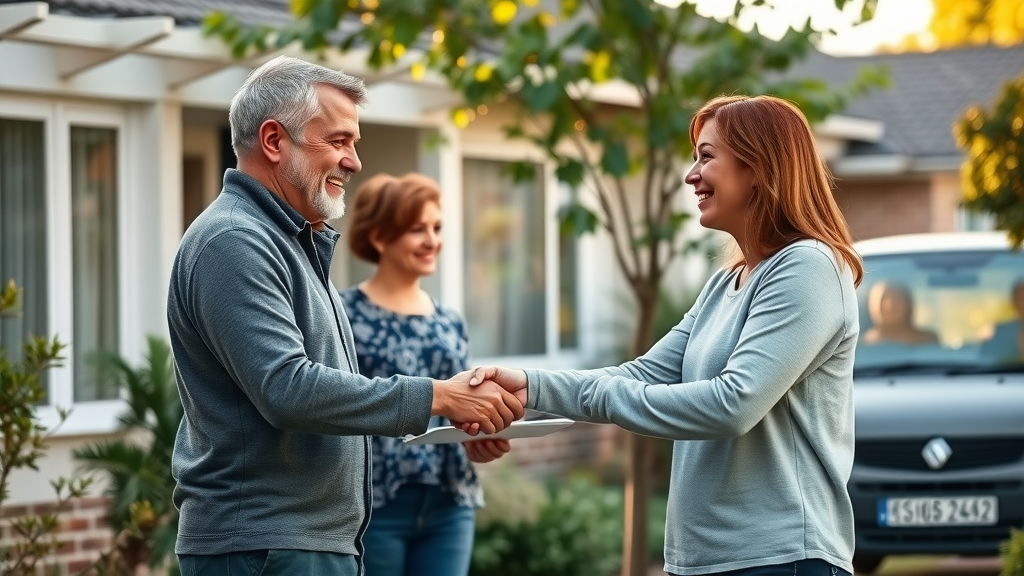 Happy Newcastle homeowner after expert asbestos removal service – certified asbestos removal contractor.