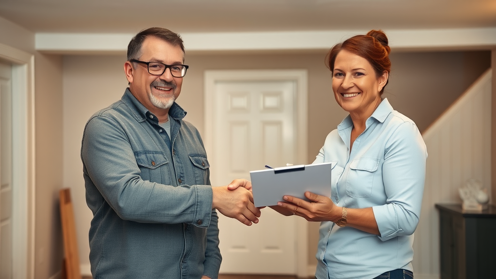 homeowner and inspector concluding a safe asbestos removal procedures inspection