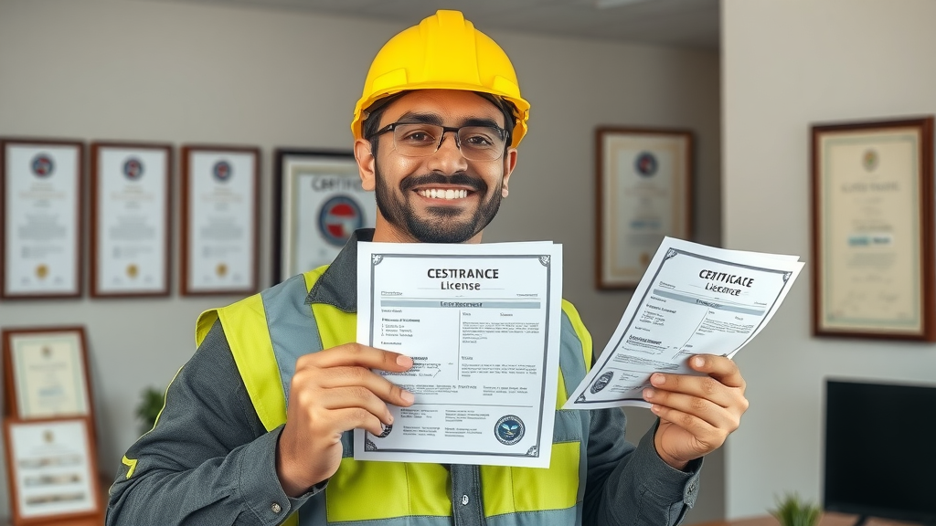 Licensed asbestos removal expert displaying credentials Newcastle Lake Macquarie