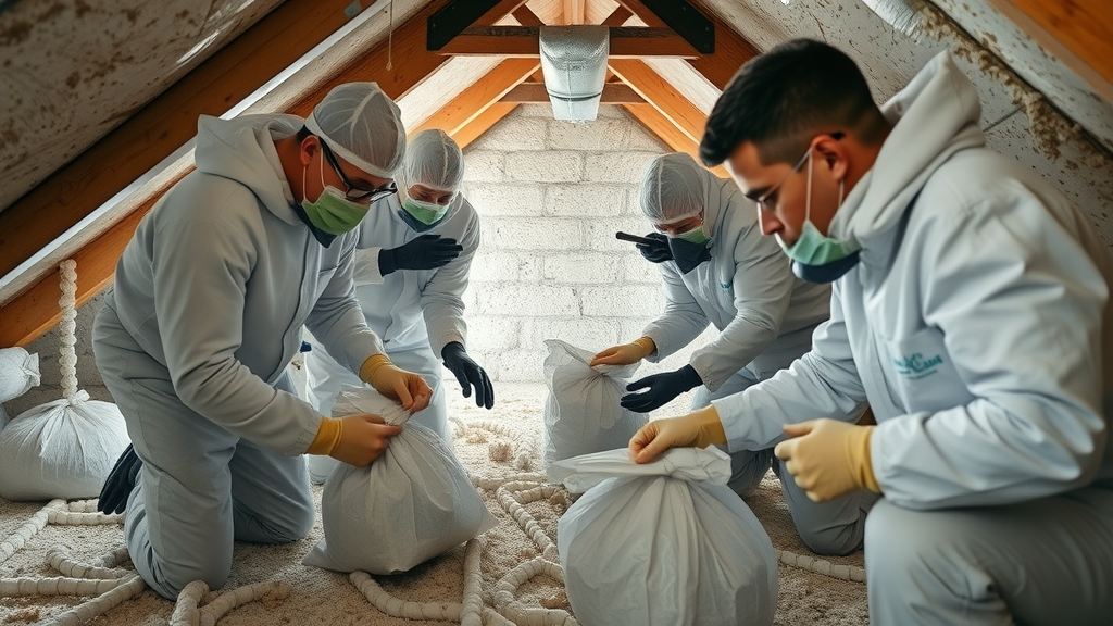 Professional team conducting safe asbestos removal Newcastle attic. Step-by-step asbestos services.