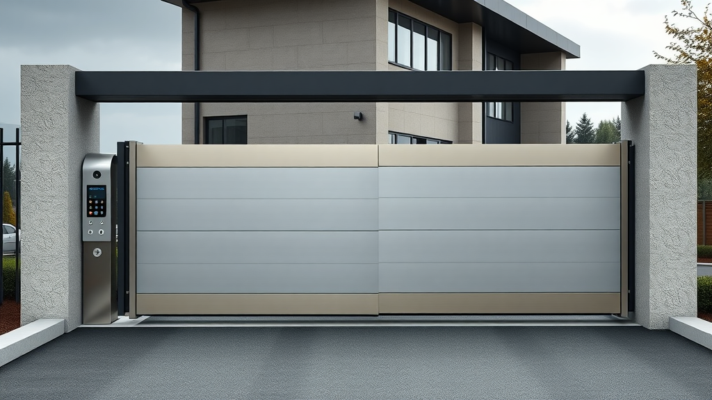 Commercial automatic sliding gate Newcastle business with smart control system