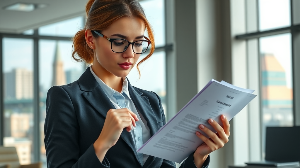 Conveyancing Newcastle specialist using digital documents in bright office