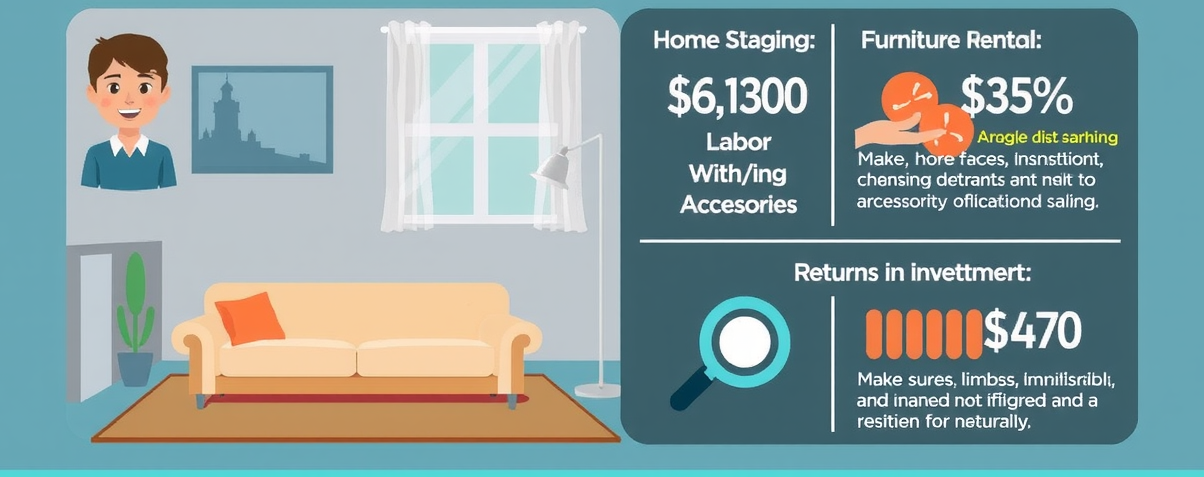 Detailed cost breakdown graphic for home staging Newcastle expenses and ROI